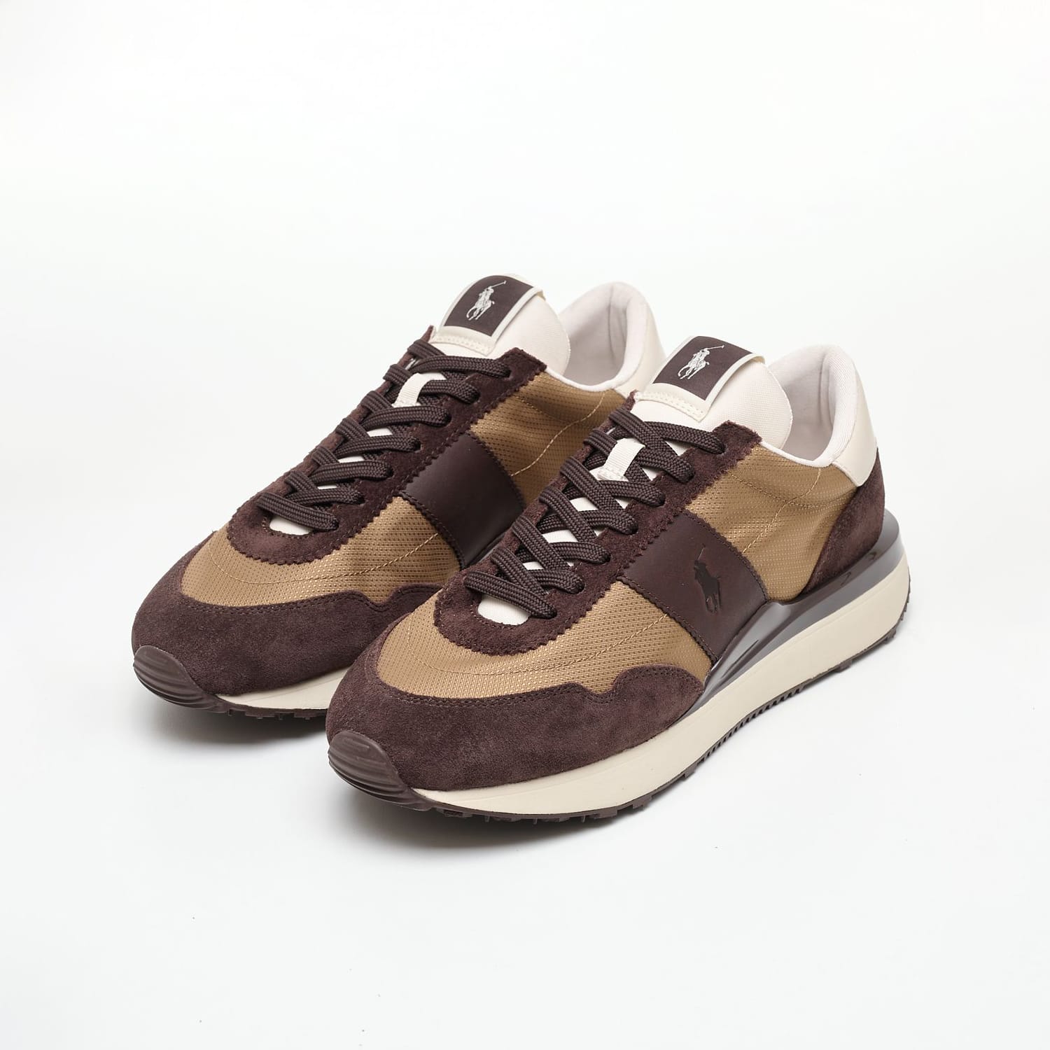 Men Casual Shoes Train89 Brown Leather Ralph Lauren Men Casual Shoes Train89 Brown Leather Ralph Lauren