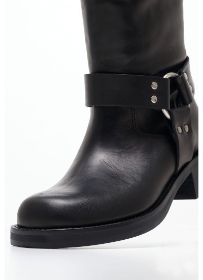 Γυναικεία Μποτάκια 1150 Μαύρο ECOleather Mortoglou