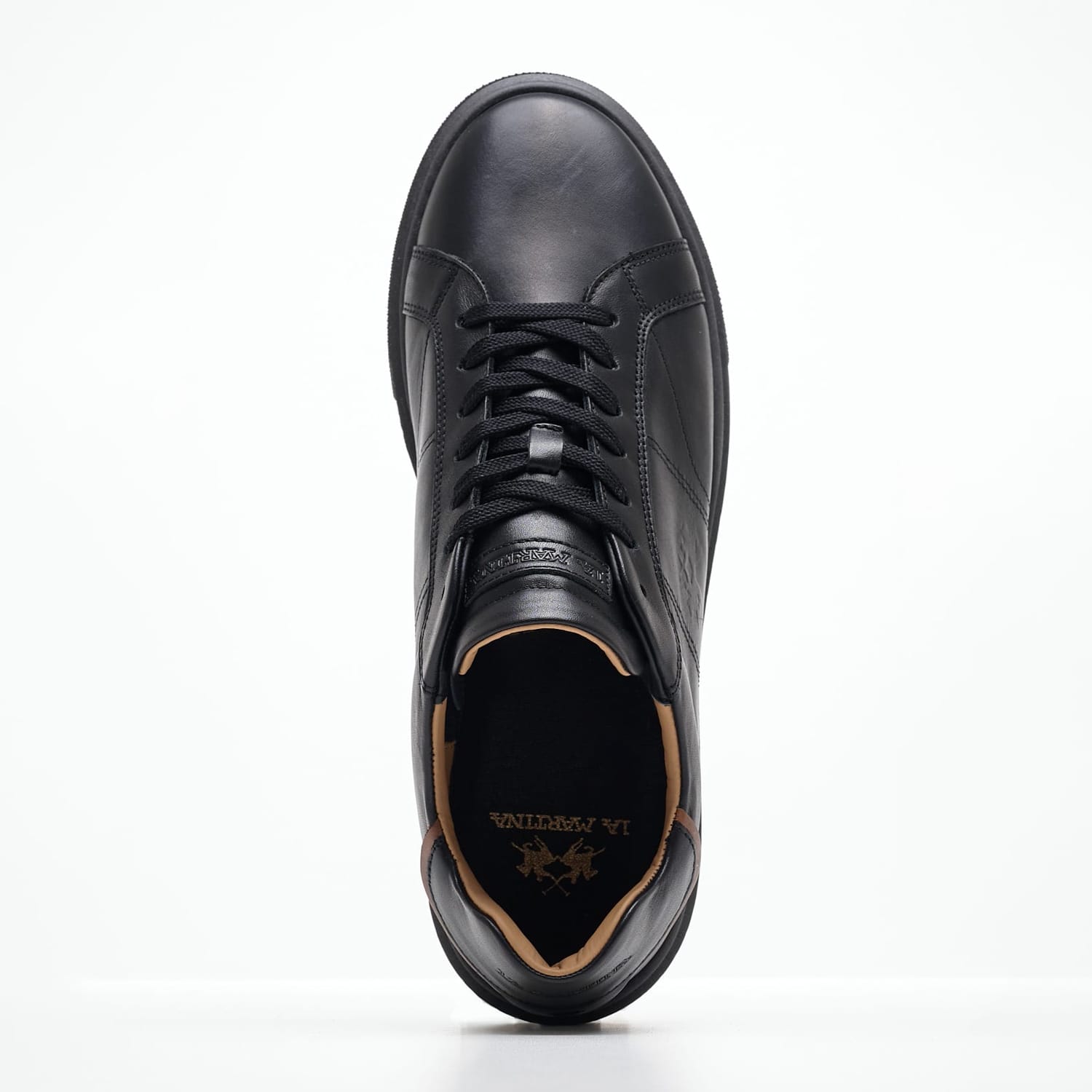 Men Casual Shoes 242001 Black Leather La Martina Men Casual Shoes 242001 Black Leather La Martina