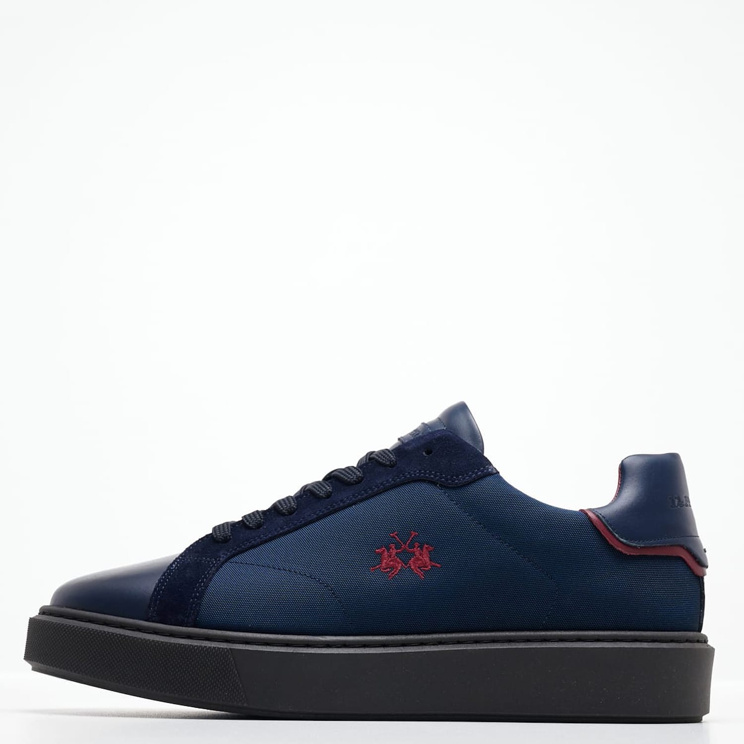 Men Casual Shoes 242002 Blue Fabric La Martina