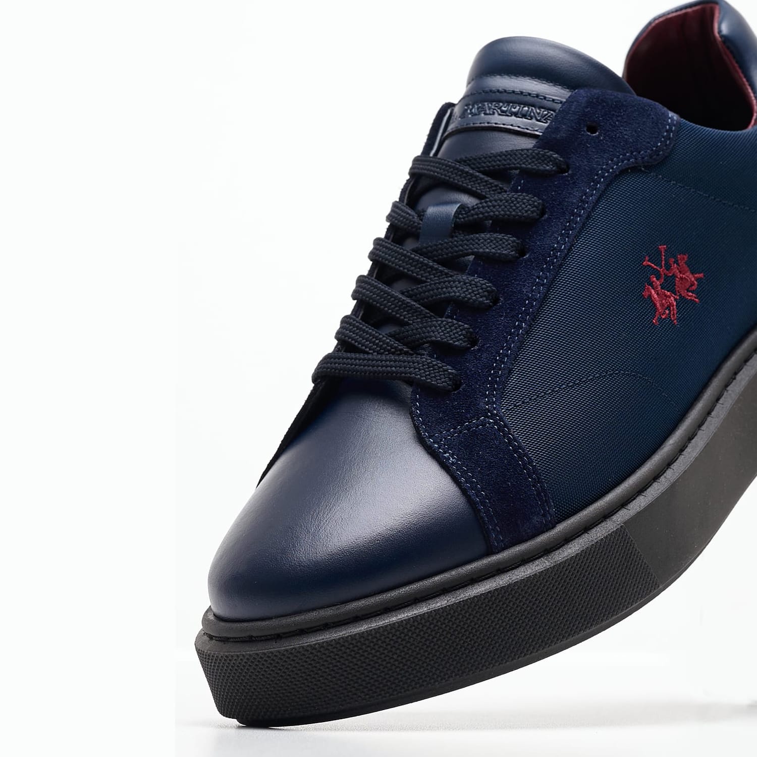 Men Casual Shoes 242002 Blue Fabric La Martina