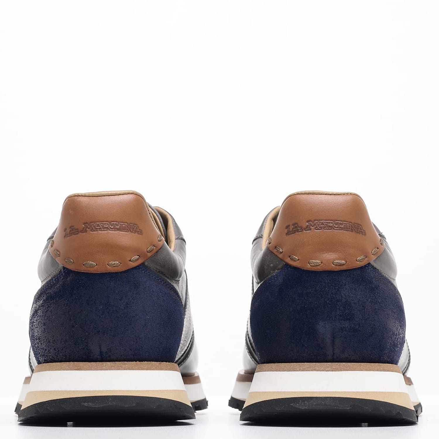 Men Casual Shoes 242070 Grey Leather La Martina Men Casual Shoes 242070 Grey Leather La Martina