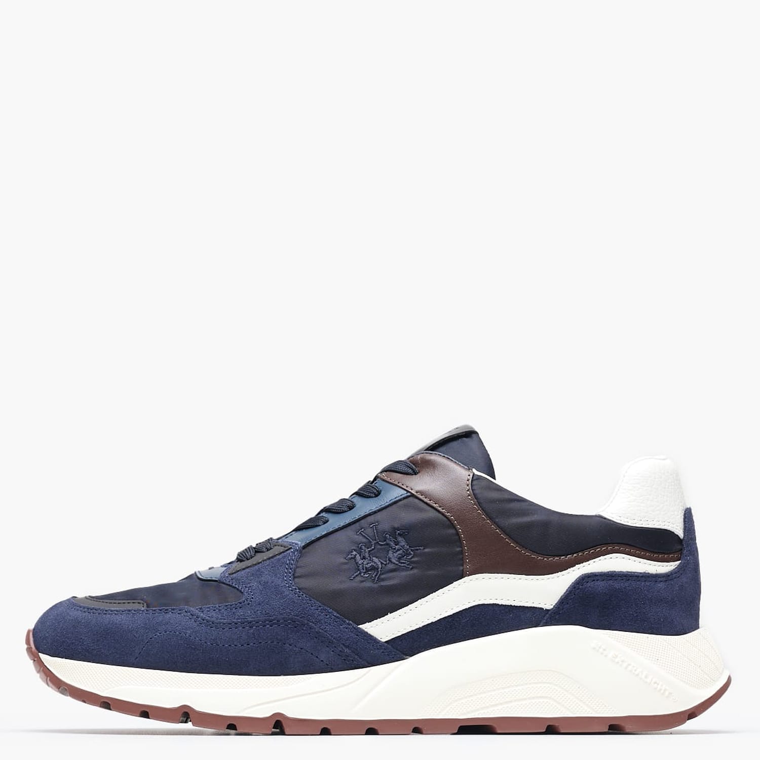 Men Casual Shoes 242091 Blue Buckskin-Fabric La Martina