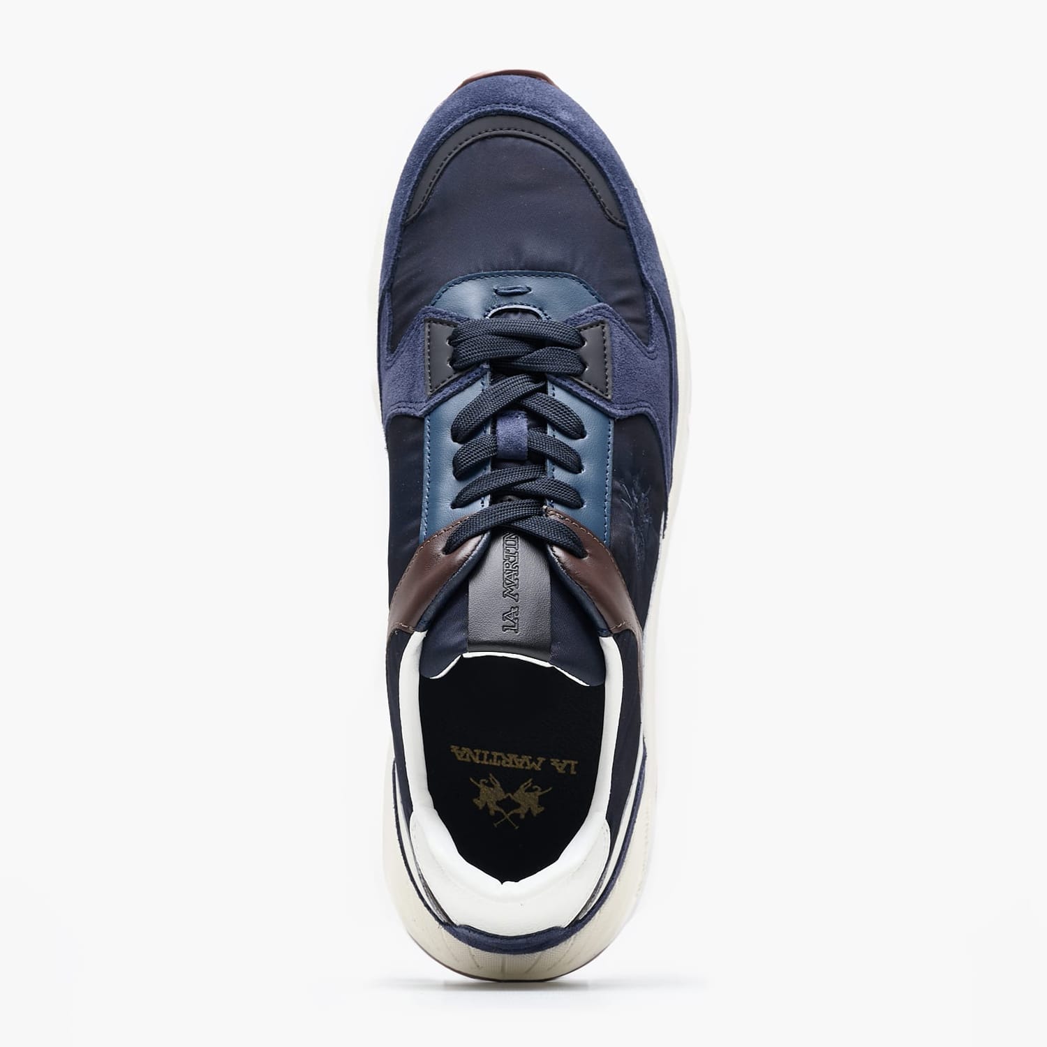 Men Casual Shoes 242091 Blue Buckskin-Fabric La Martina Men Casual Shoes 242091 Blue Buckskin-Fabric La Martina