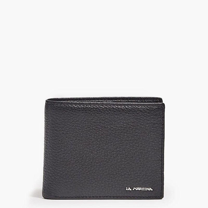 Men Wallets Joan Black Leather La Martina