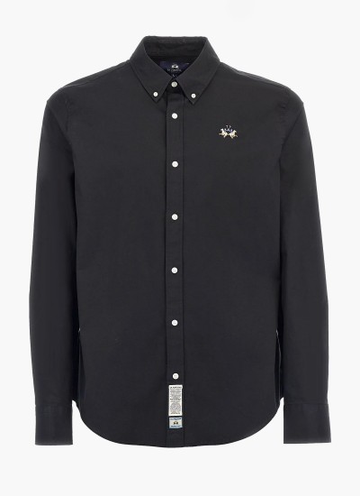Ανδρικά Πουκάμισα Oxford.Shirt Μπλέ Ανοιχτό Βαμβάκι GANT