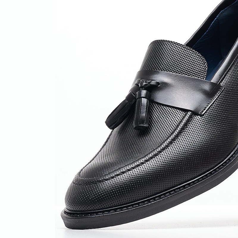 Men Moccasins 4404 Black Leather Damiani