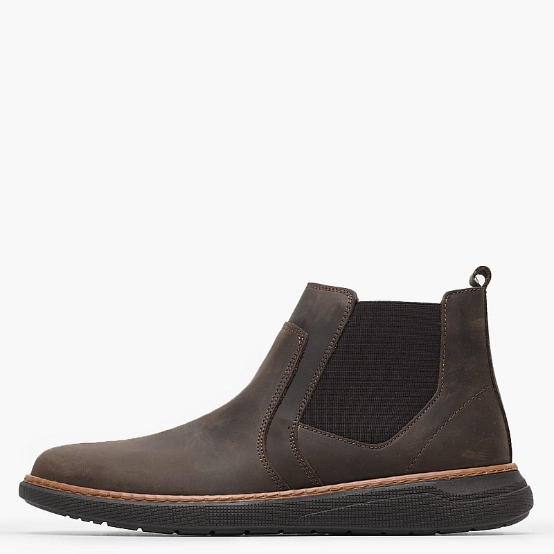 Men Boots 6052 Brown Oily Leather Damiani