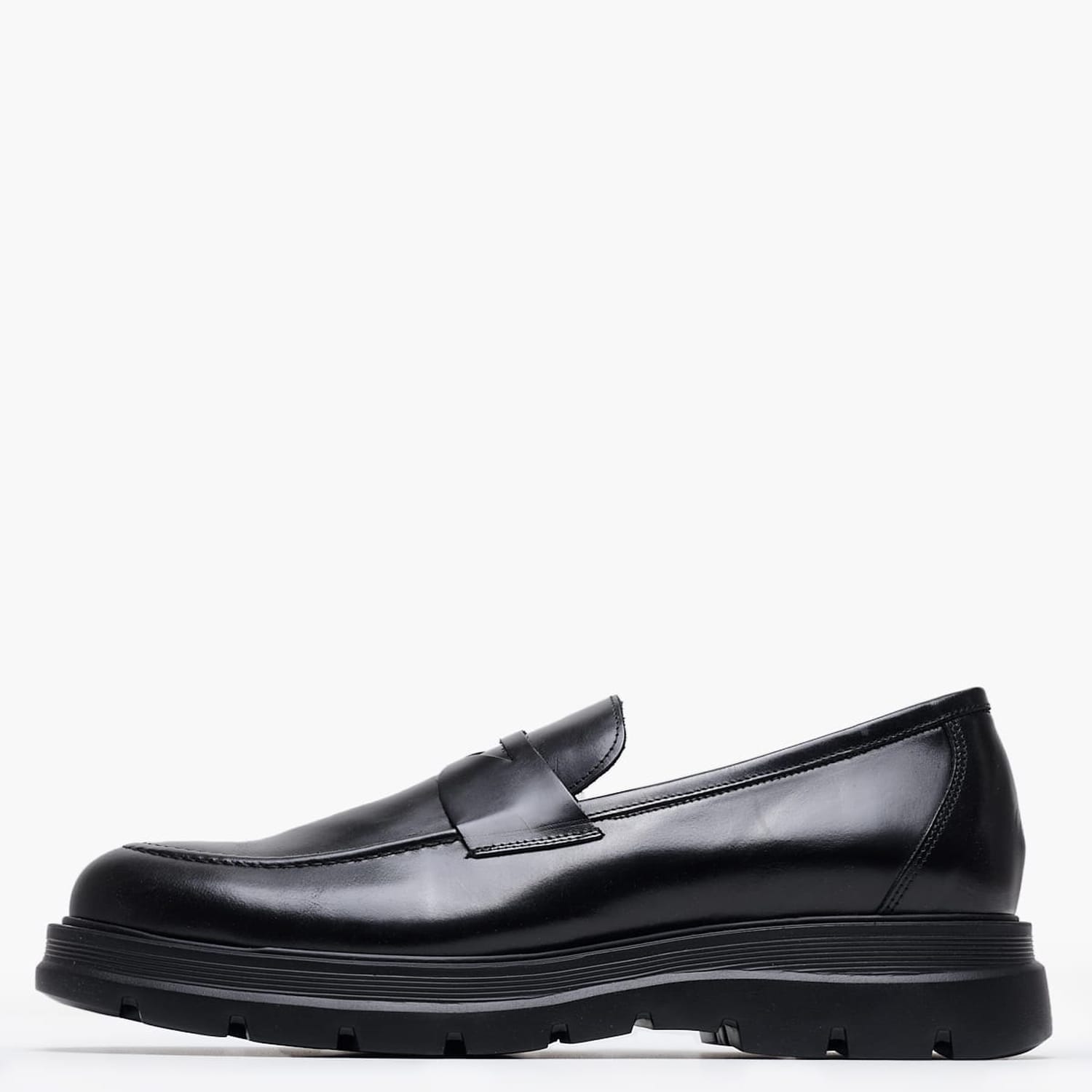 Men Moccasins 7504 Black Leather Damiani