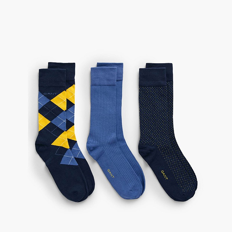 Men Socks 3Pack.Socksgift Multi Cotton GANT