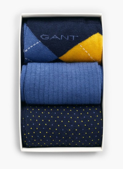 Ανδρικά Γάντια Knitted.Gloves Σκούρο Μπλε Μαλλί GANT