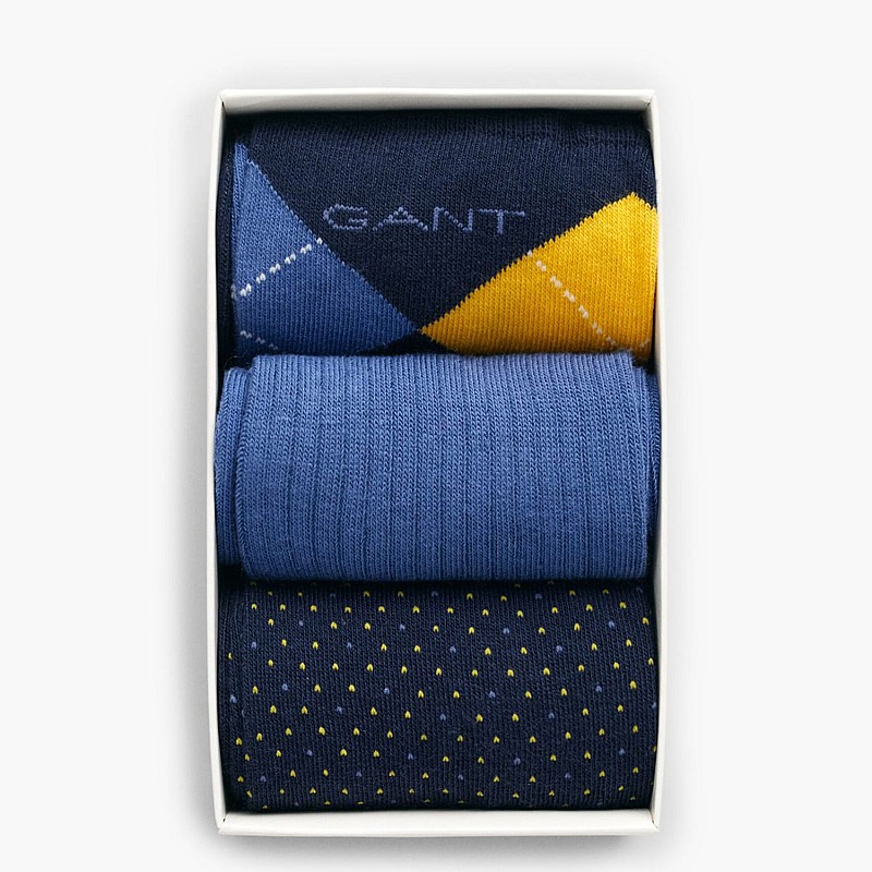 Men Socks 3Pack.Socksgift Multi Cotton GANT