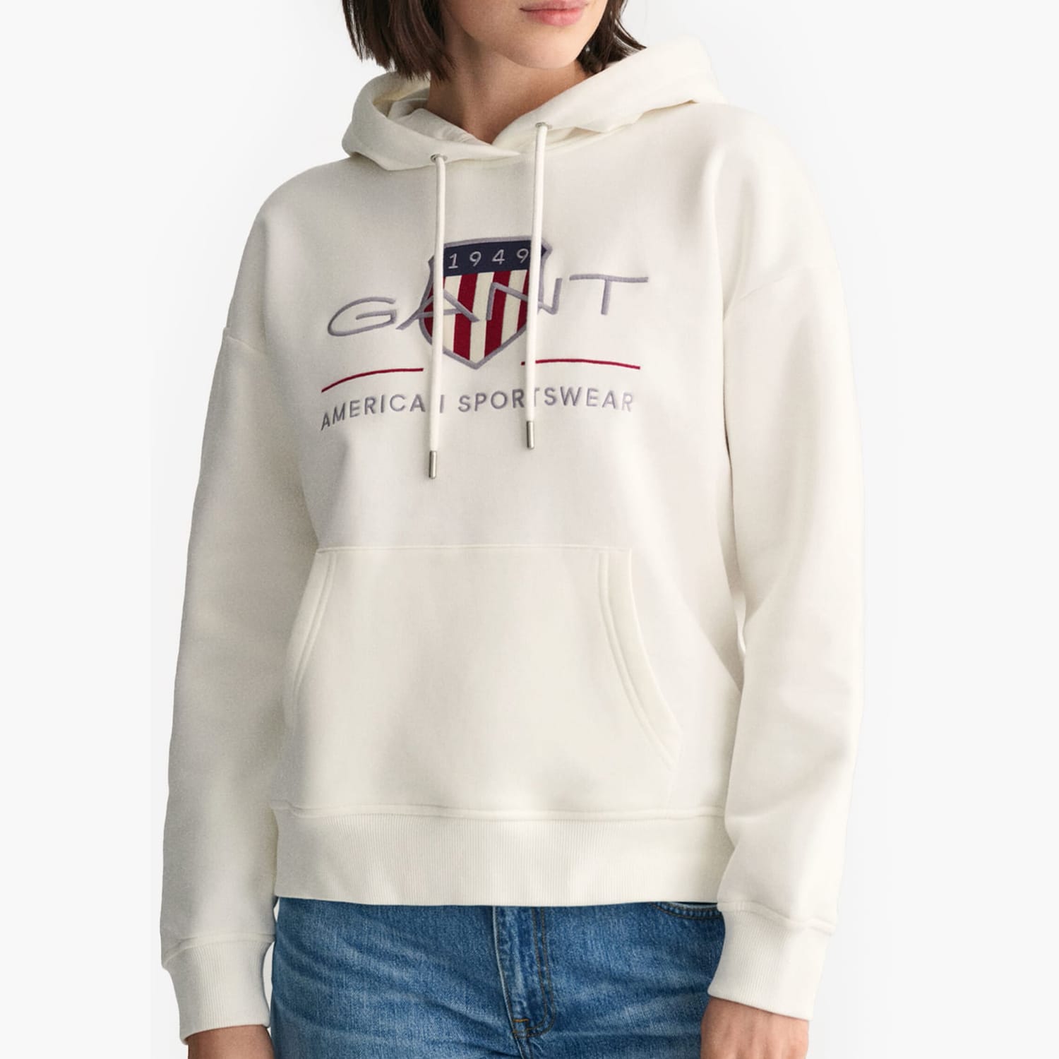 Women's Footers Archive.Hoodie White Cotton GANT