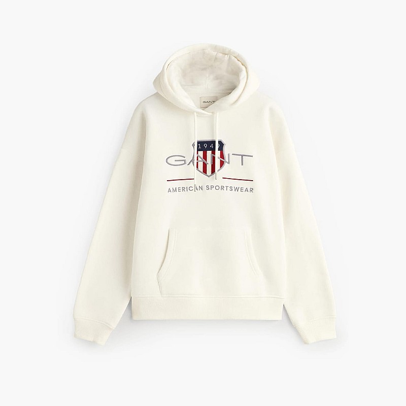 Women's Footers Archive.Hoodie White Cotton GANT