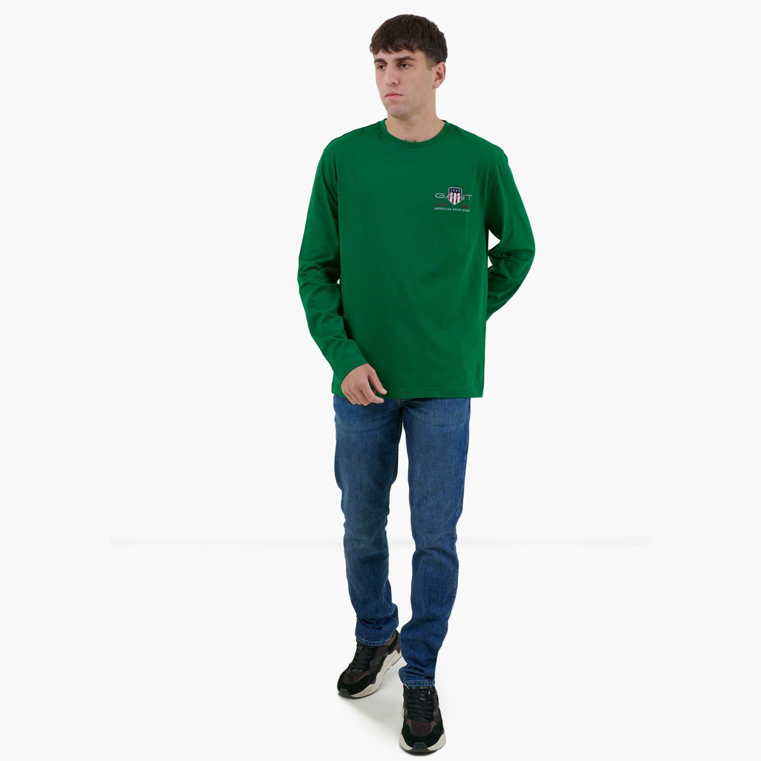 Men T-Shirts Archive.Med Green Cotton GANT Men T-Shirts Archive.Med Green Cotton GANT
