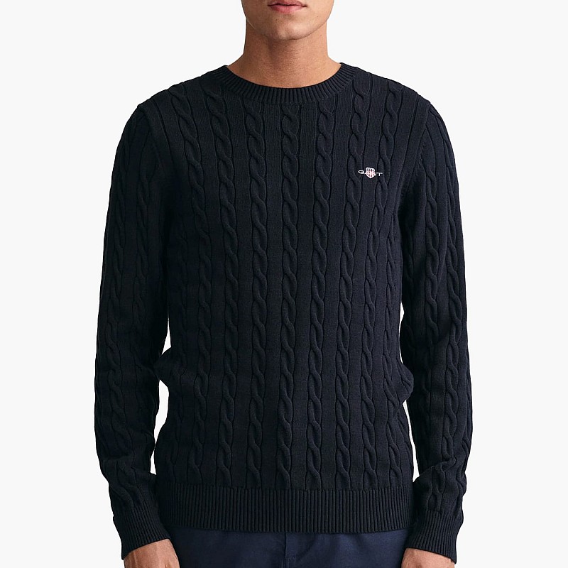 Men T-Shirts Cab.Neck DarkBlue Cotton GANT