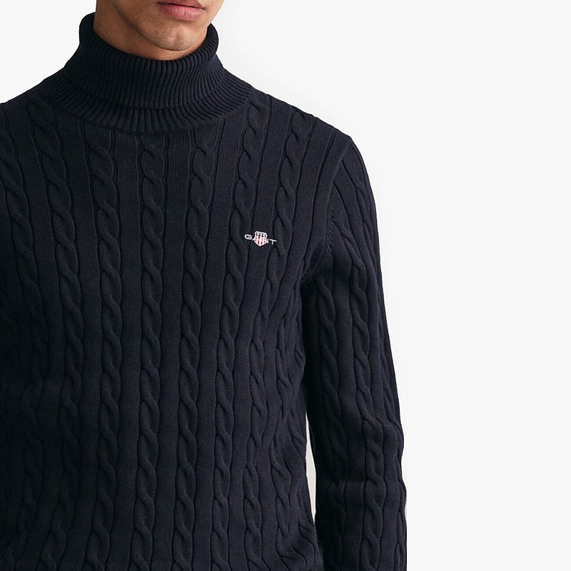 Men T-Shirts Cable.Turtle DarkBlue Cotton GANT
