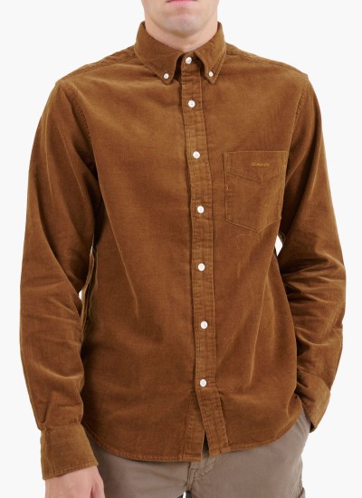 Ανδρικά Πουκάμισα Oxford.Shirt Μπλέ Ανοιχτό Βαμβάκι GANT