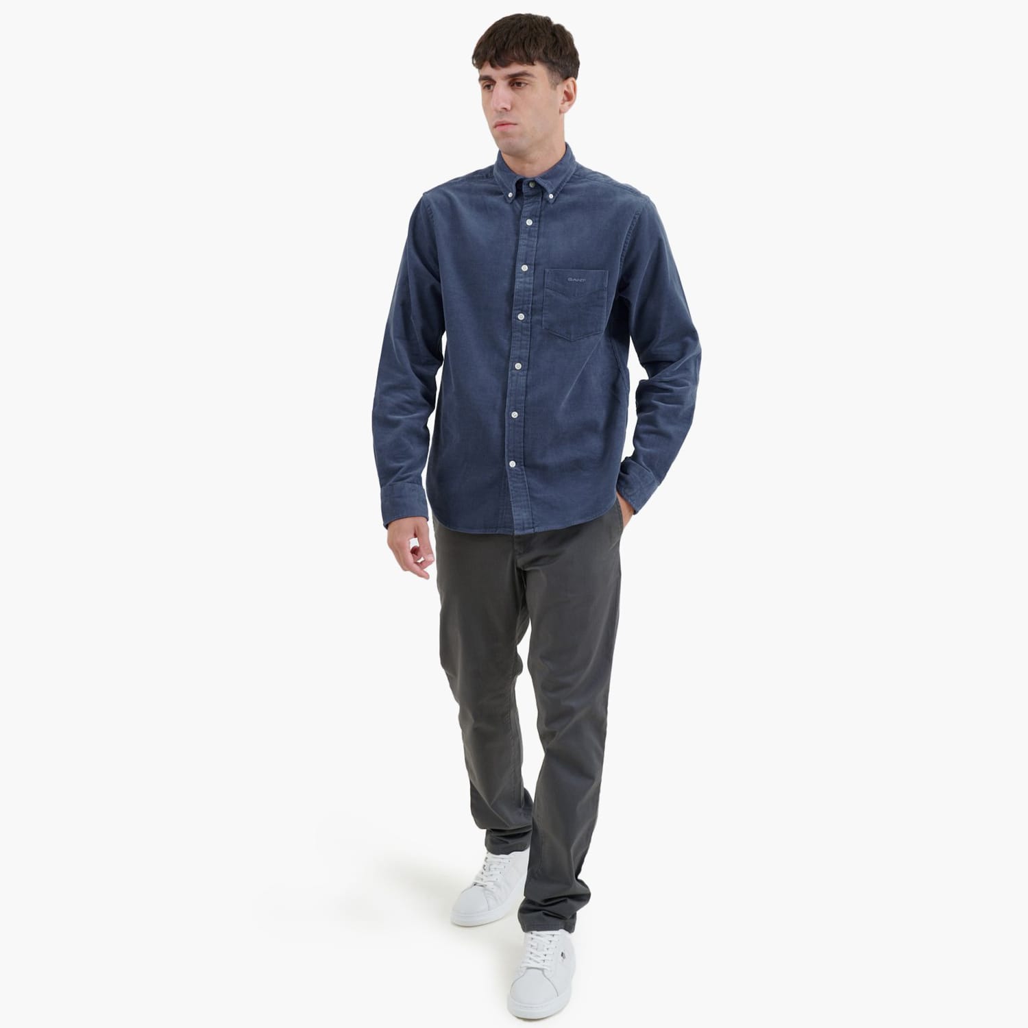 Men Shirts Cord.Shirt Blue Cotton GANT Men Shirts Cord.Shirt Blue Cotton GANT