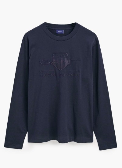 Ανδρικά Γάντια Knitted.Gloves Σκούρο Μπλε Μαλλί GANT