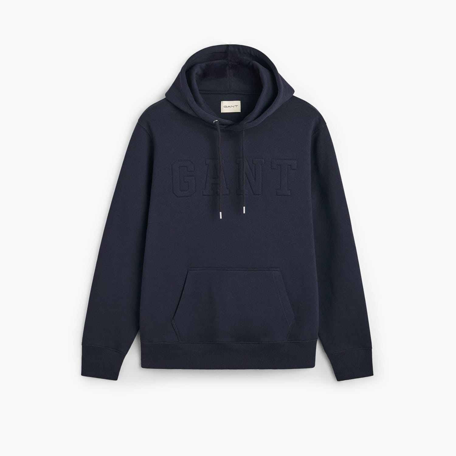 Ανδρικά Φούτερ Embossed.Hoodie Σκούρο Μπλε Βαμβάκι GANT
