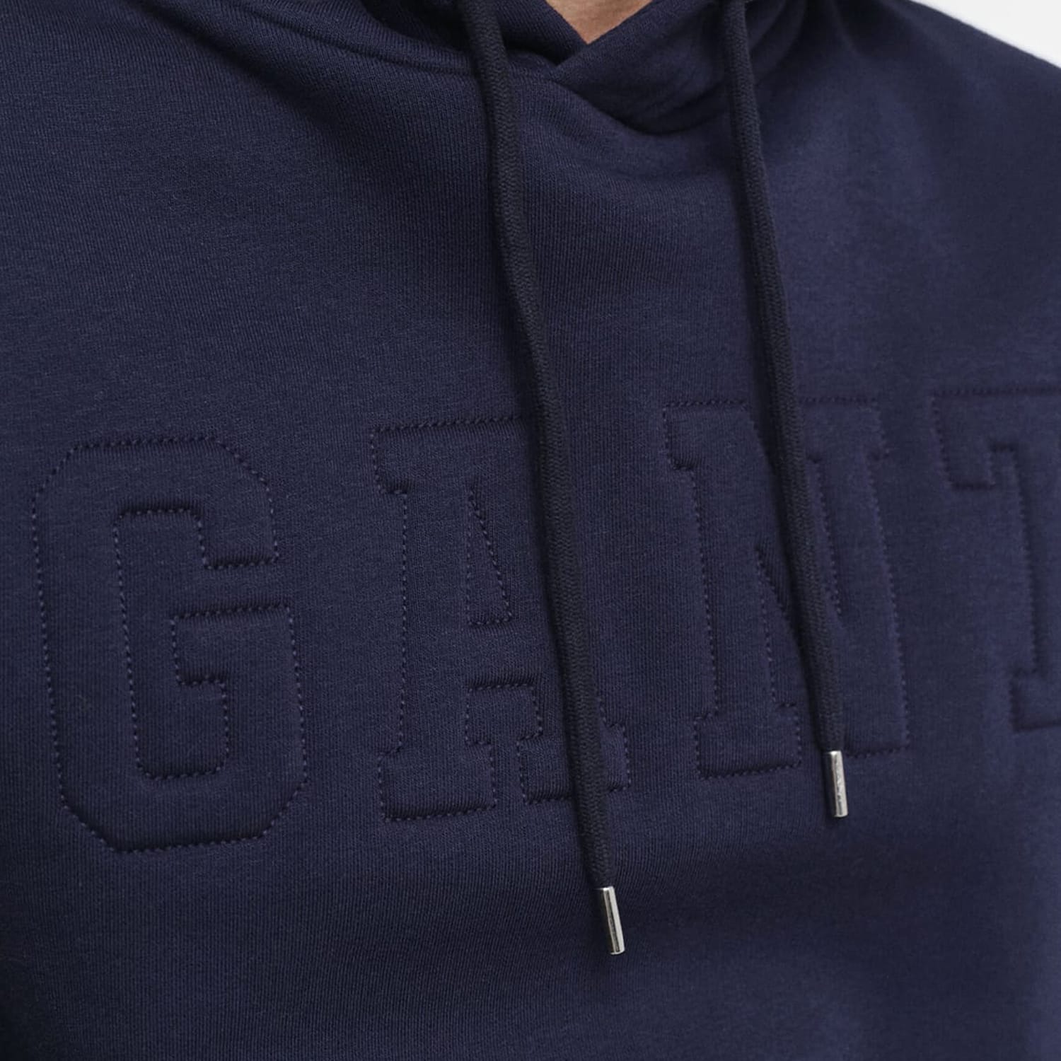 Men's Footer Embossed.Hoodie DarkBlue Cotton GANT Men's Footer Embossed.Hoodie DarkBlue Cotton GANT