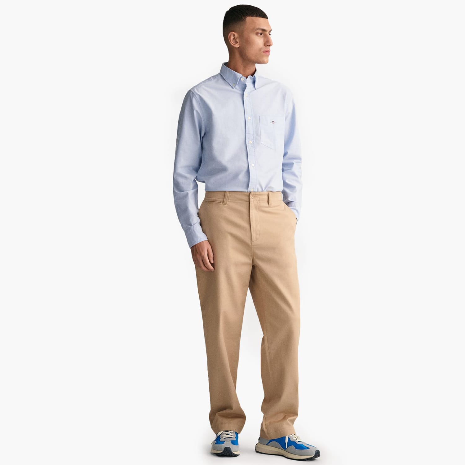 Ανδρικά Πουκάμισα Oxford.Shirt Μπλέ Ανοιχτό Βαμβάκι GANT Ανδρικά Πουκάμισα Oxford.Shirt Μπλέ Ανοιχτό Βαμβάκι GANT