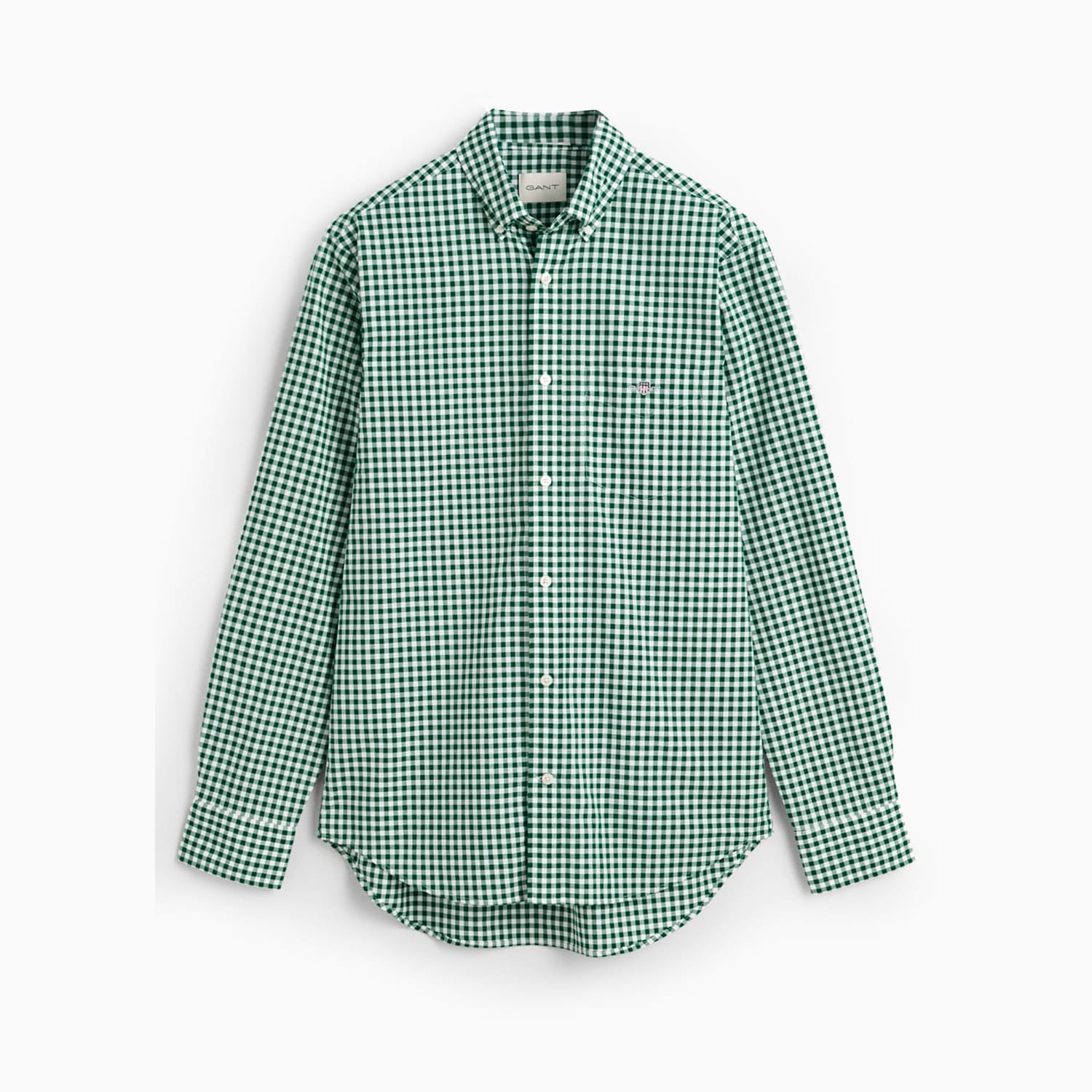 Men Shirts Pop.Gingham Green Cotton GANT