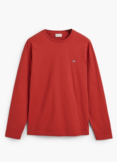 Ανδρικές Μπλούζες Ls.Crew.Top Άσπρο Βαμβάκι Ralph Lauren