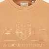 Women's Footers Reg.Sweat Beige Cotton GANT Women's Footers Reg.Sweat Beige Cotton GANT
