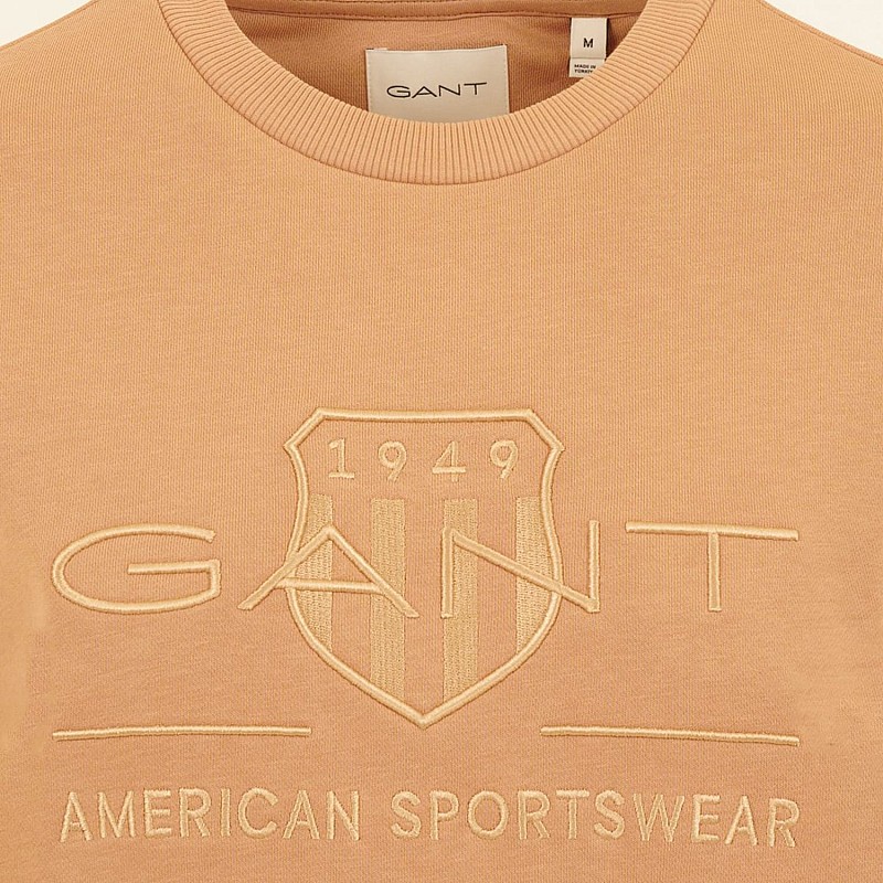 Women's Footers Reg.Sweat Beige Cotton GANT