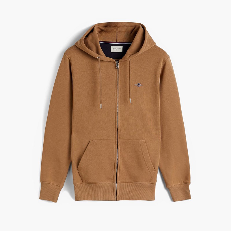 Men Jackets thin Reg.Zip Brown Cotton GANT