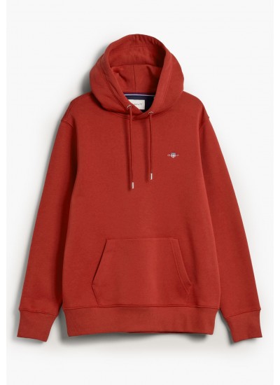 Ανδρικά Φούτερ Sh.Hoodie Σκούρο Μπλε Βαμβάκι GANT