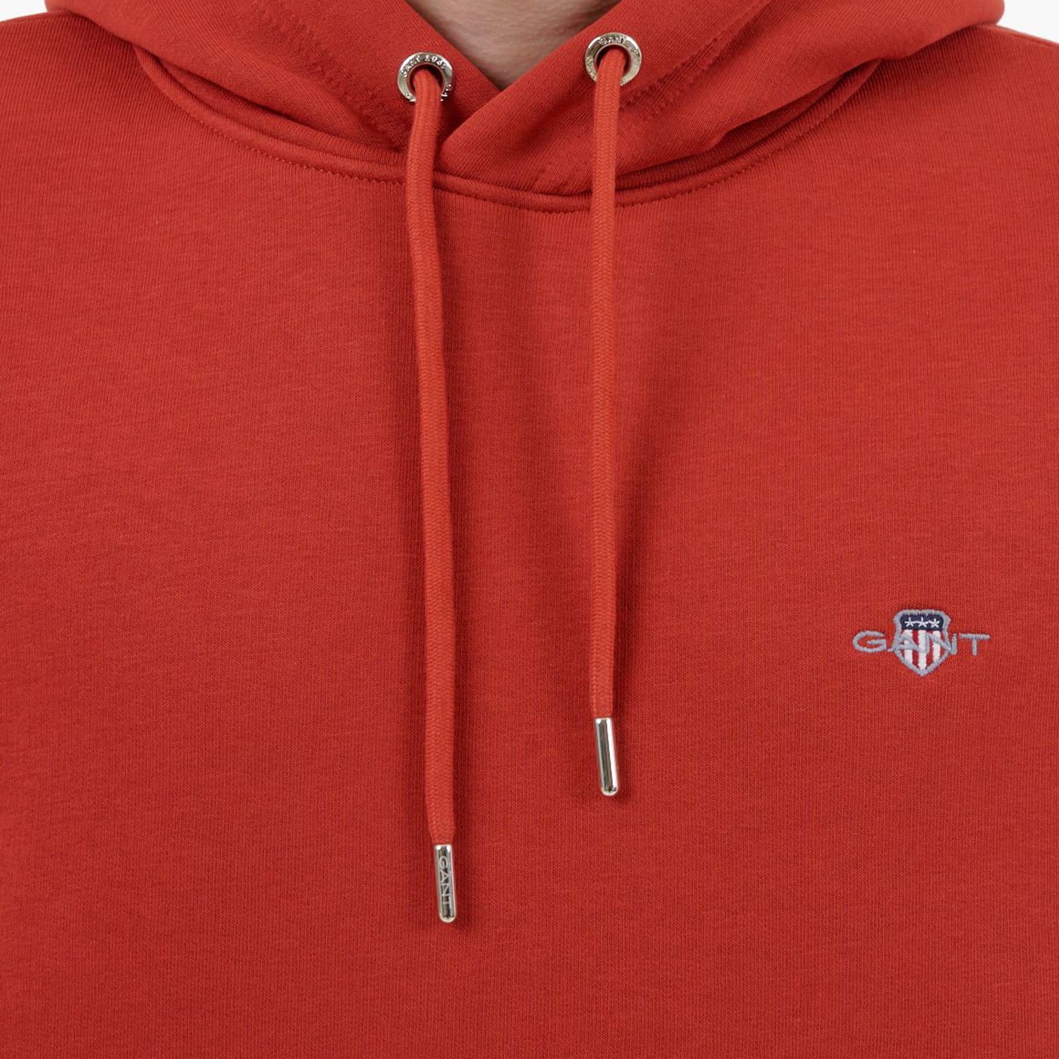 Ανδρικά Φούτερ Sh.Hoodie.2 Κόκκινο Βαμβάκι GANT Ανδρικά Φούτερ Sh.Hoodie.2 Κόκκινο Βαμβάκι GANT