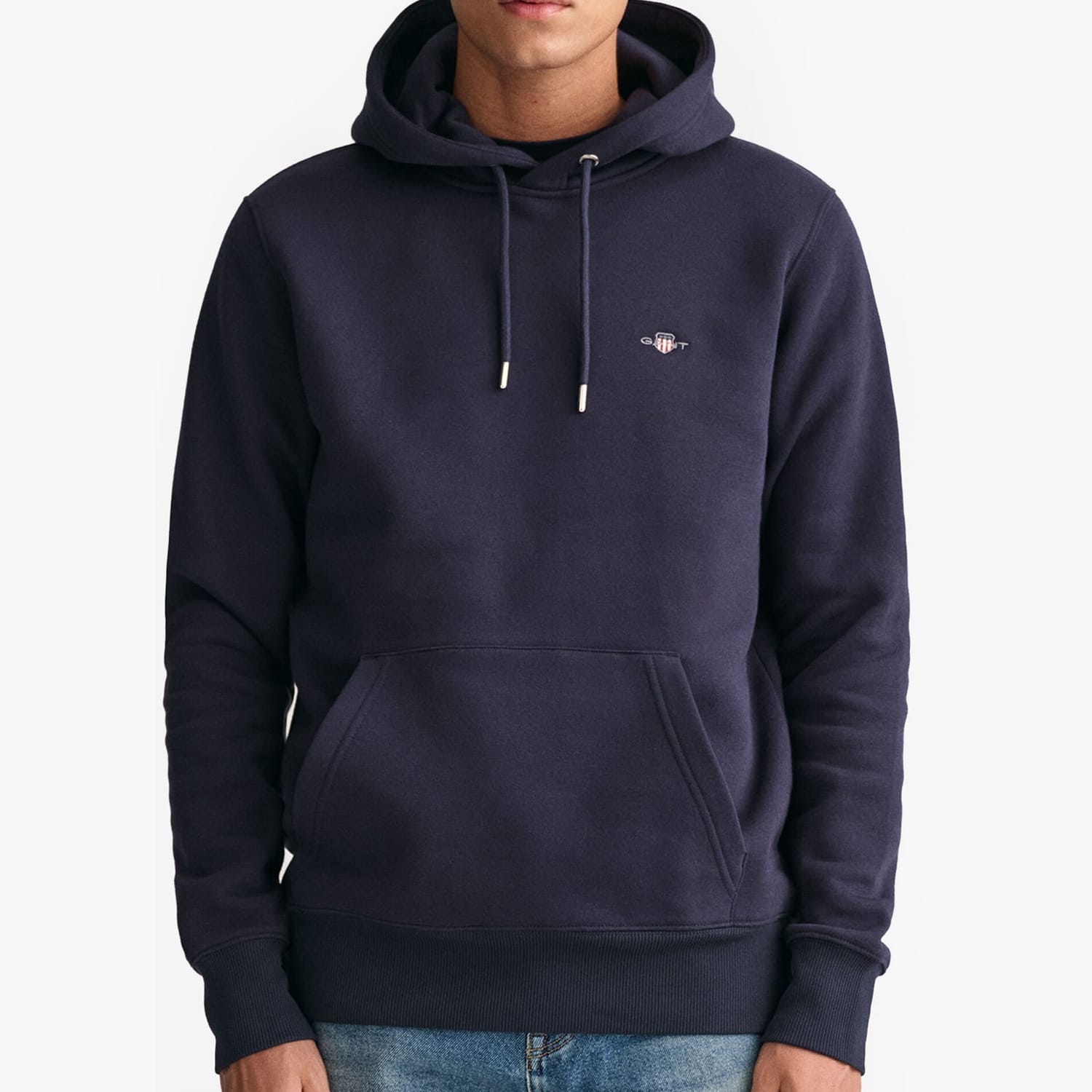 Ανδρικά Φούτερ Sh.Hoodie Σκούρο Μπλε Βαμβάκι GANT Ανδρικά Φούτερ Sh.Hoodie Σκούρο Μπλε Βαμβάκι GANT