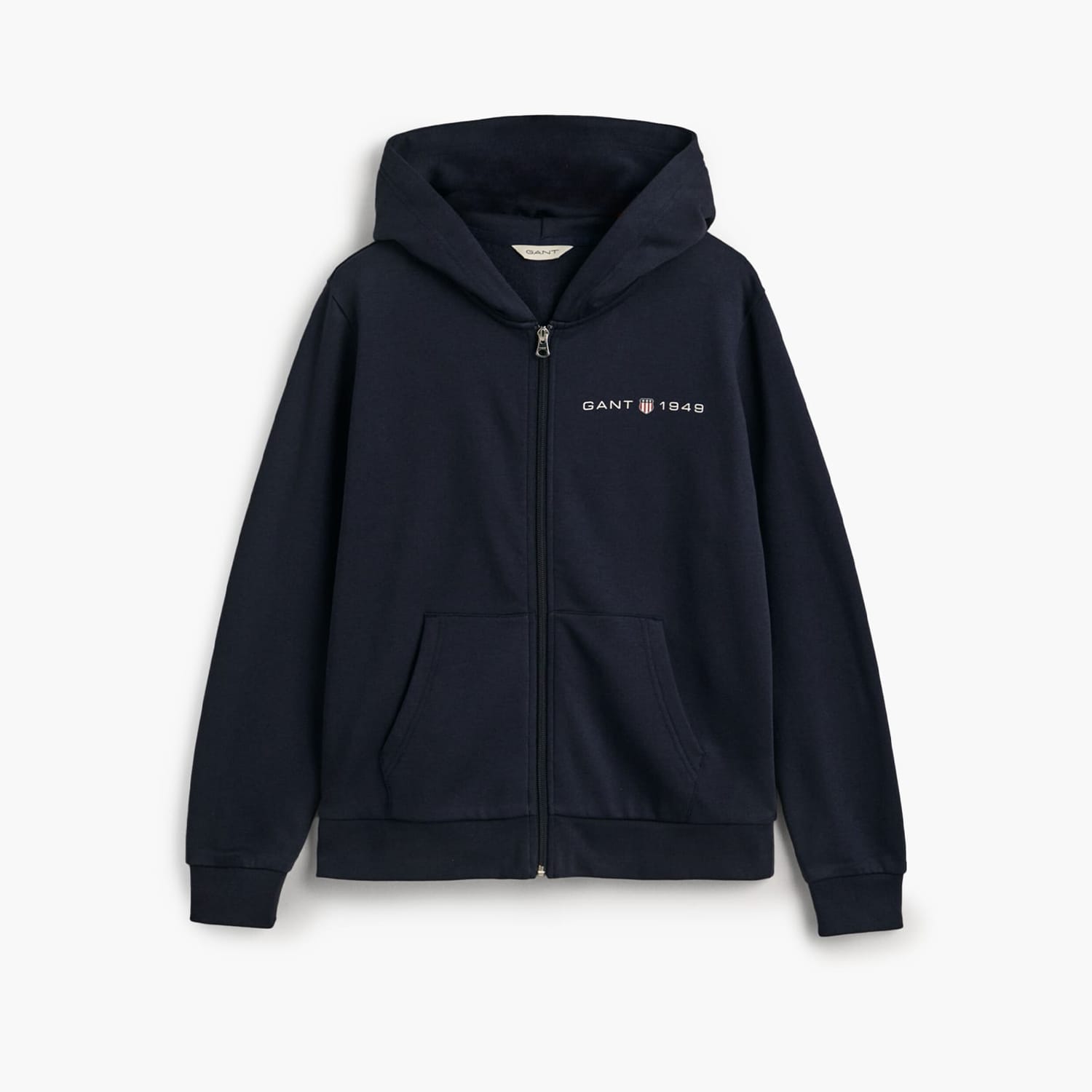 Γυνακεία Πλεκτά - Ζακέτες Shield.Hoodie Σκούρο Μπλε Βαμβάκι GANT