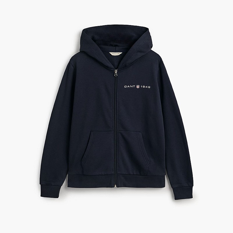 Women Cardigans Shield.Hoodie DarkBlue Cotton GANT