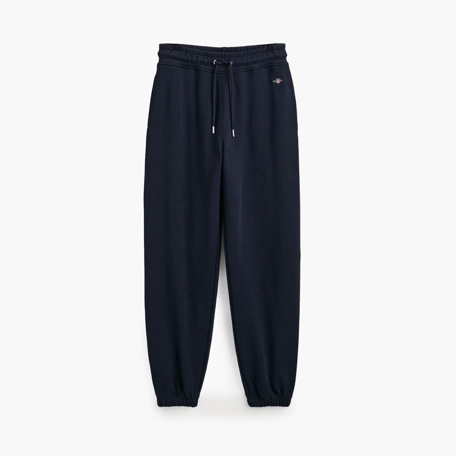 Γυναικεία Παντελόνια Shield.Pants Σκούρο Μπλε Βαμβάκι GANT