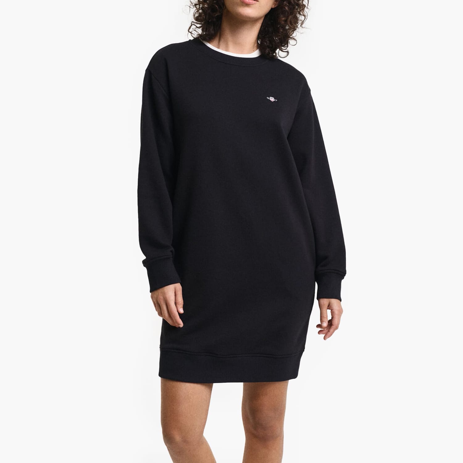 Γυναικεία Φορέματα - Ολόσωμες Φόρμες Sweat.Dress Μαύρο Βαμβάκι GANT