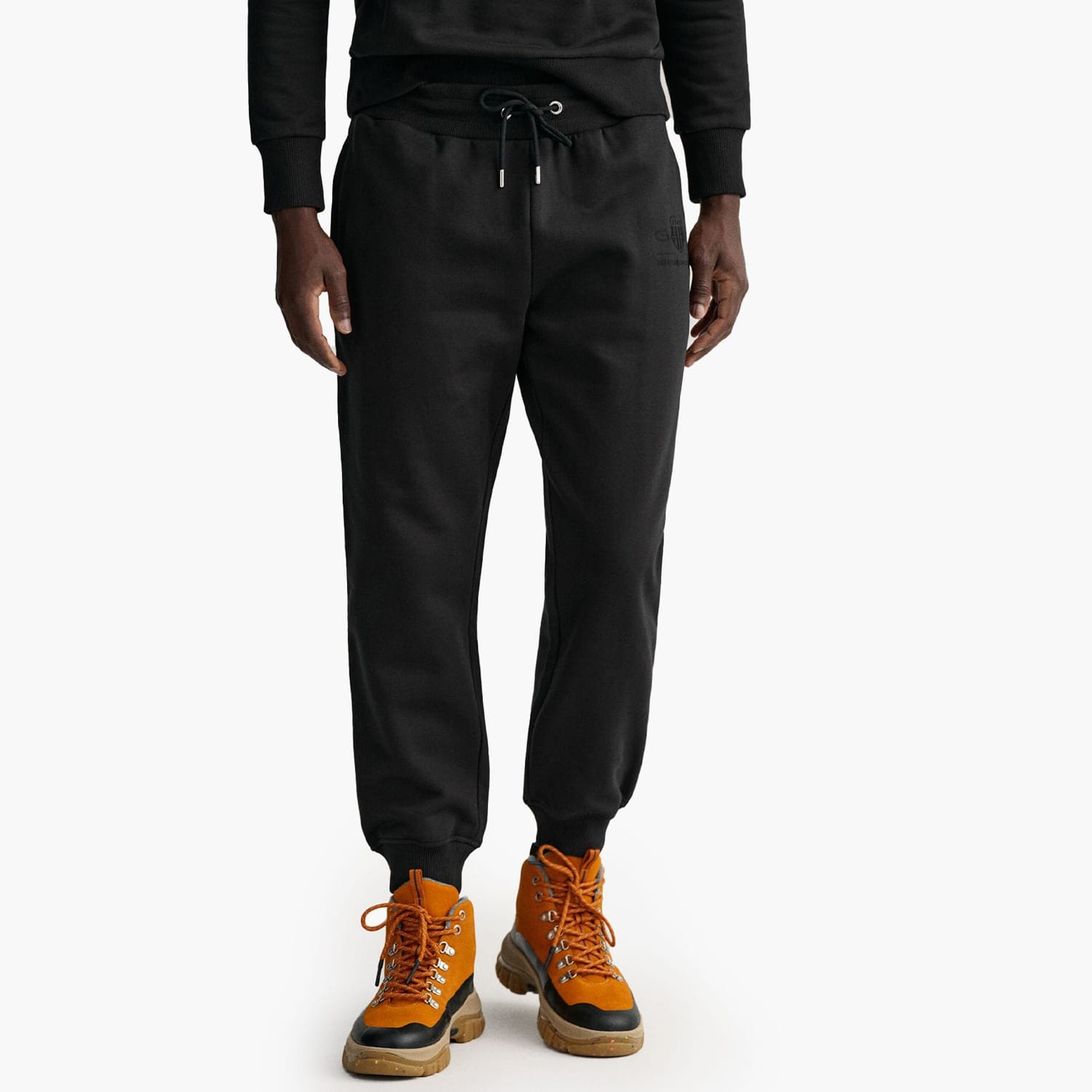 Ανδρικά Παντελόνια Tonal.Pants Μαύρο Βαμβάκι GANT