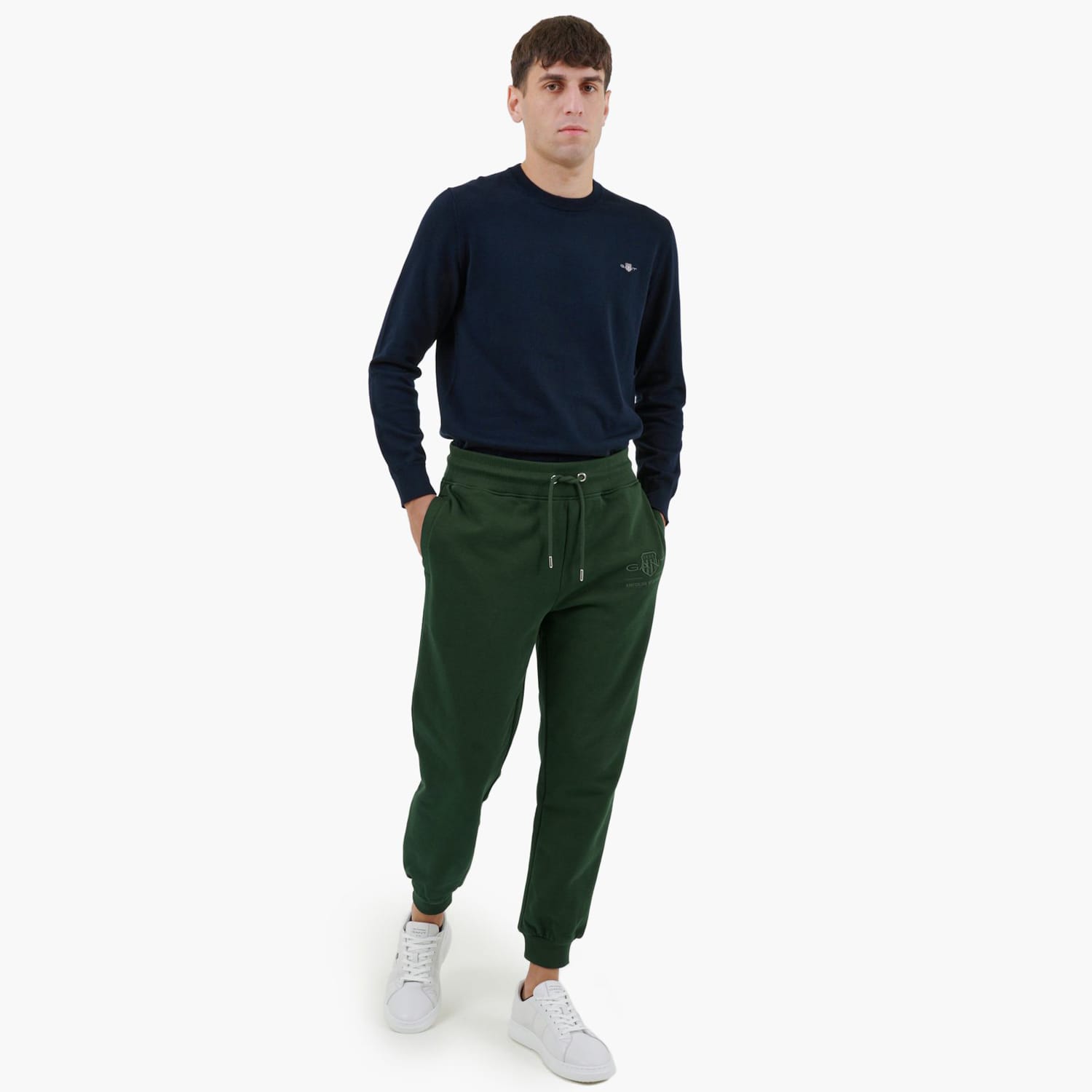 Ανδρικά Παντελόνια Tonal.Pants Πράσινο Βαμβάκι GANT Ανδρικά Παντελόνια Tonal.Pants Πράσινο Βαμβάκι GANT