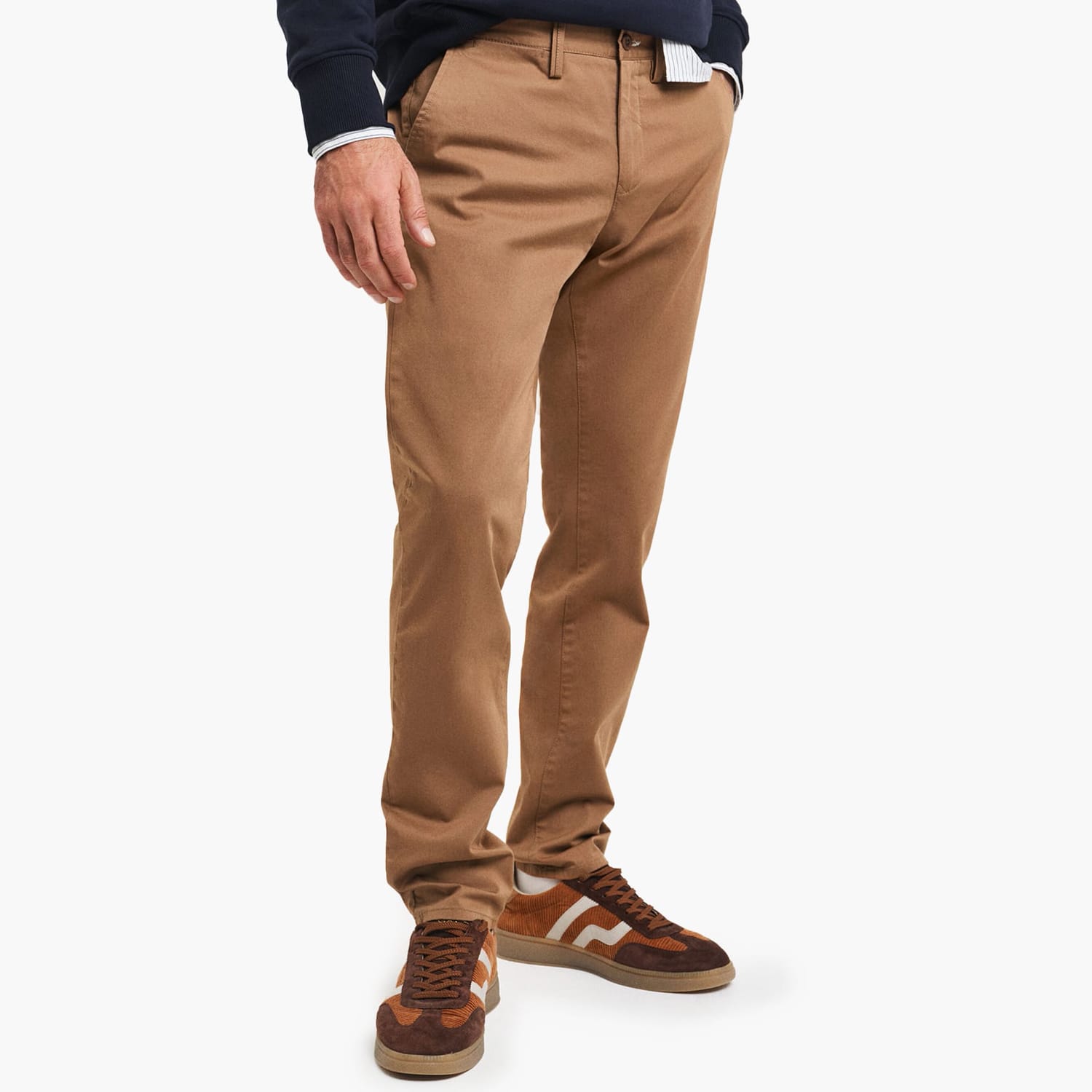 Ανδρικά Παντελόνια Twill.Chino Καφέ Βαμβάκι GANT