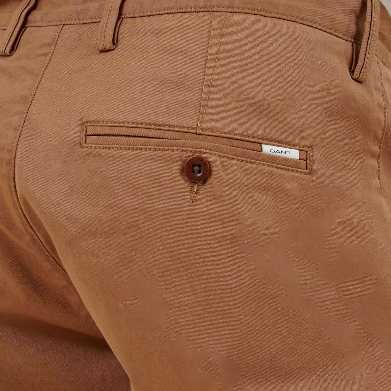 Ανδρικά Παντελόνια Twill.Chino Καφέ Βαμβάκι GANT Ανδρικά Παντελόνια Twill.Chino Καφέ Βαμβάκι GANT