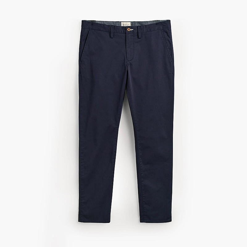 Ανδρικά Παντελόνια Twill.Chino Σκούρο Μπλε Βαμβάκι GANT