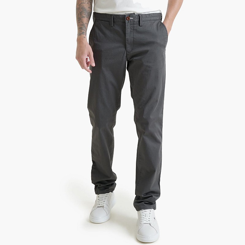 Ανδρικά Παντελόνια Twill.Chino Γκρι Βαμβάκι GANT