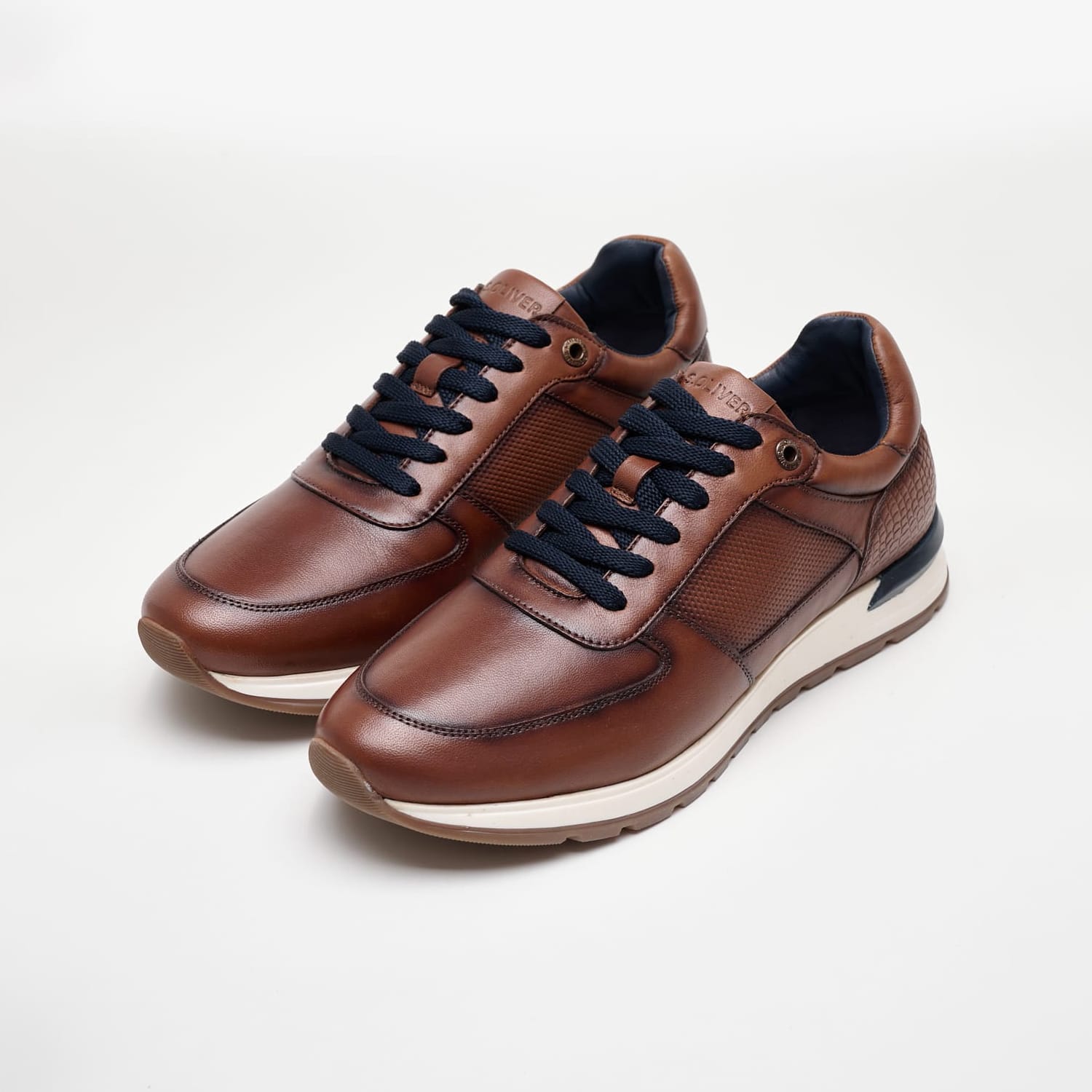Ανδρικά Παπούτσια Casual 13650 Καφέ Δέρμα S.Oliver Casual - Sneakers S.Oliver 13650-Brown