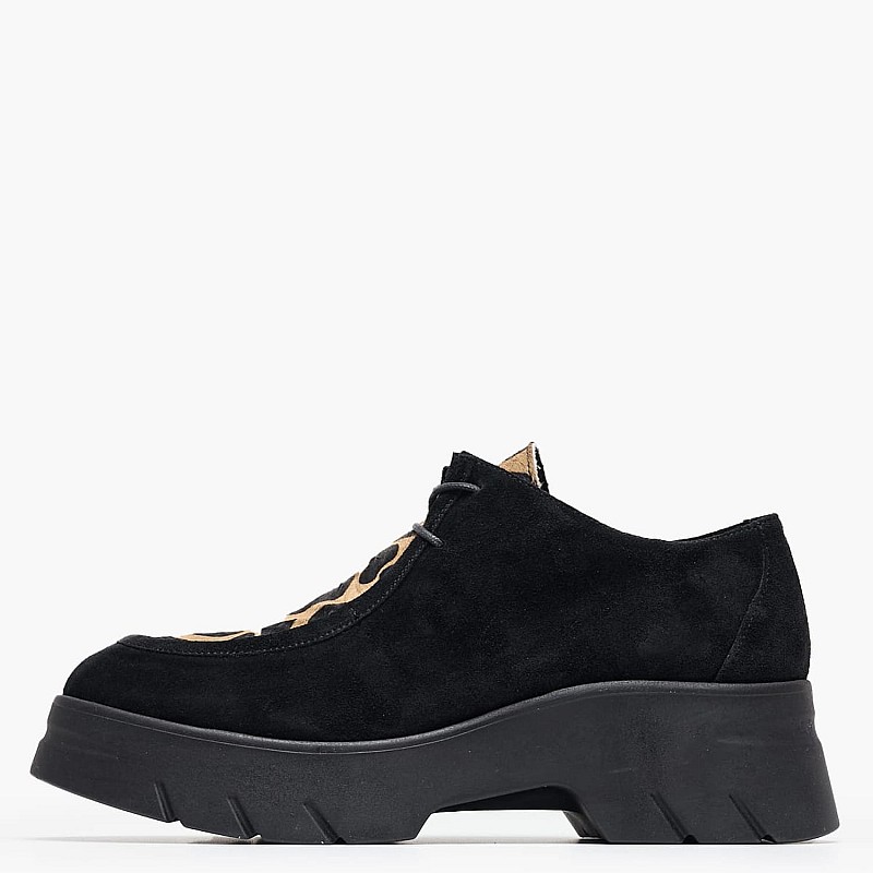 Women Moccasins A.2503 Black Buckskin Komis and Komis