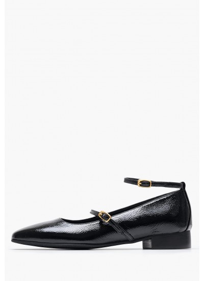 Γυναικείες Μπαλαρίνες Elastic.Ballerina Μαύρο Δέρμα Tommy Hilfiger