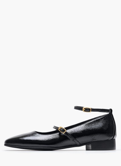 Γυναικείες Μπαλαρίνες Elastic.Ballerina Μαύρο Δέρμα Tommy Hilfiger