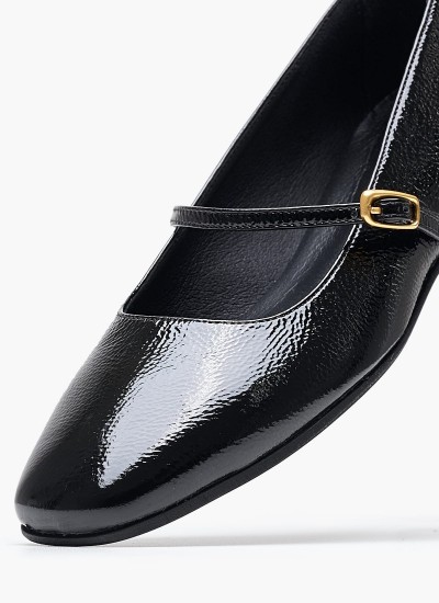 Γυναικείες Μπαλαρίνες Elastic.Ballerina Μαύρο Δέρμα Tommy Hilfiger